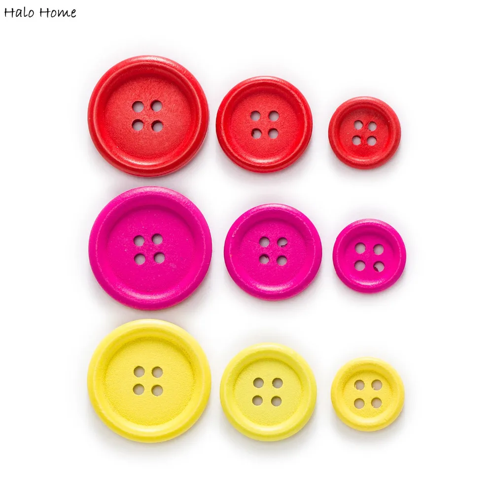 40 Gram Round Wood Buttons Sewing Scrapbooking Accessories Crafts