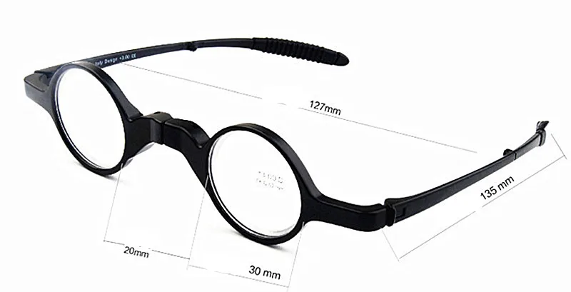 Новейшие Круглые ретро черные складные TR90 очки для чтения, мужские и женские ультра светильник очки для чтения, box1 1,5 2 2,5 3