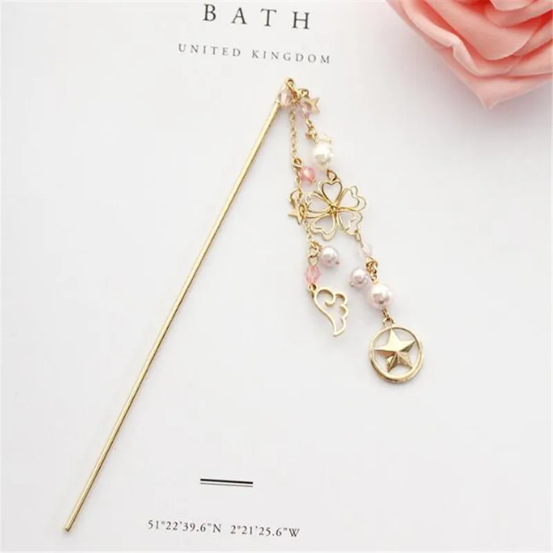 sailor moon card captor cardcaptor sakura pearl hair pin anime star ...