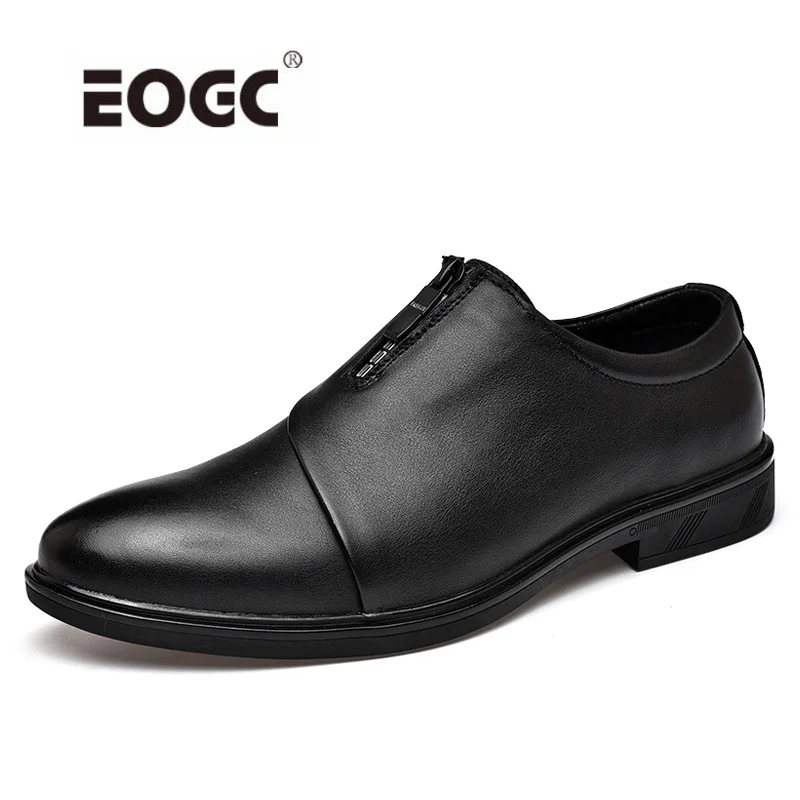 

Natural Leather Men Dress Shoes Breathable Plus Size Oxfords Shoes Formal Business Wedding Shoes Men