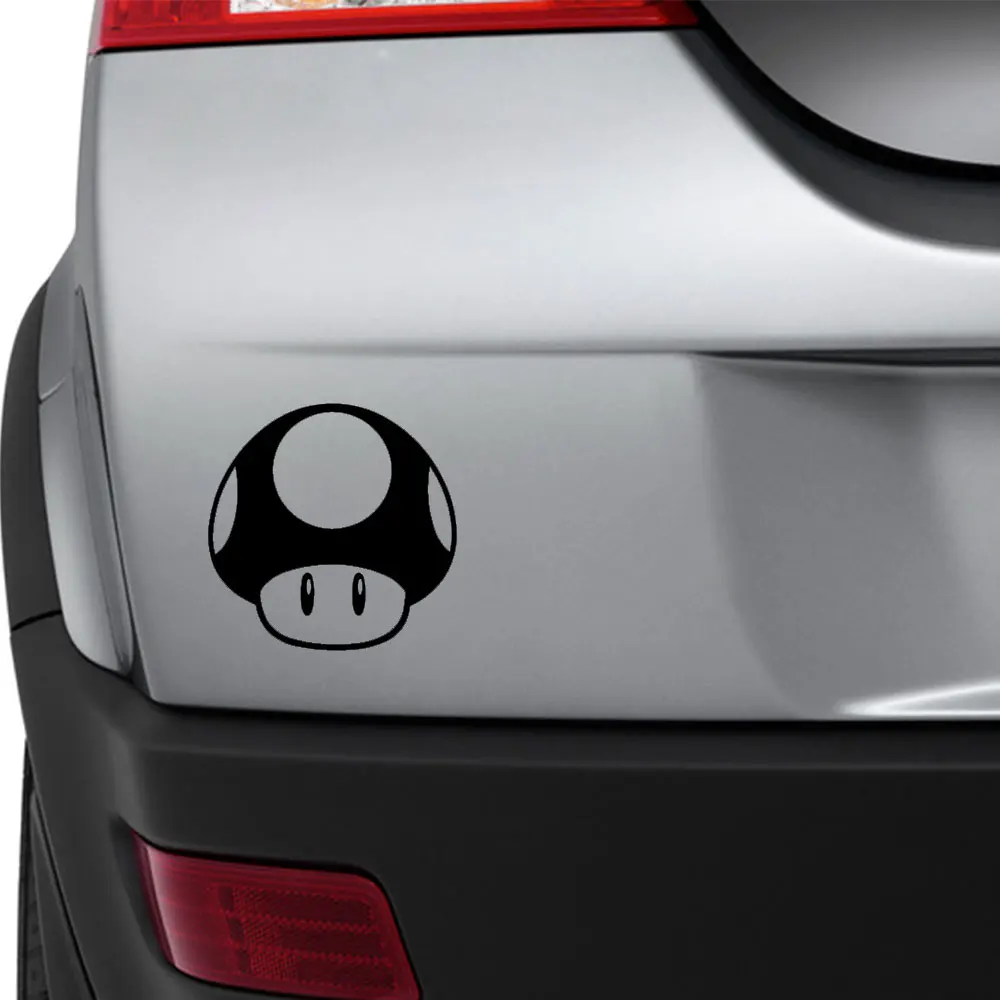 0             24cm15cm Mario Up Mushroom  Sticker Vinyl Bumper Stickers For Car Truck Window Tool Boxes Wall Laptop Notebook Car Sticker Decals