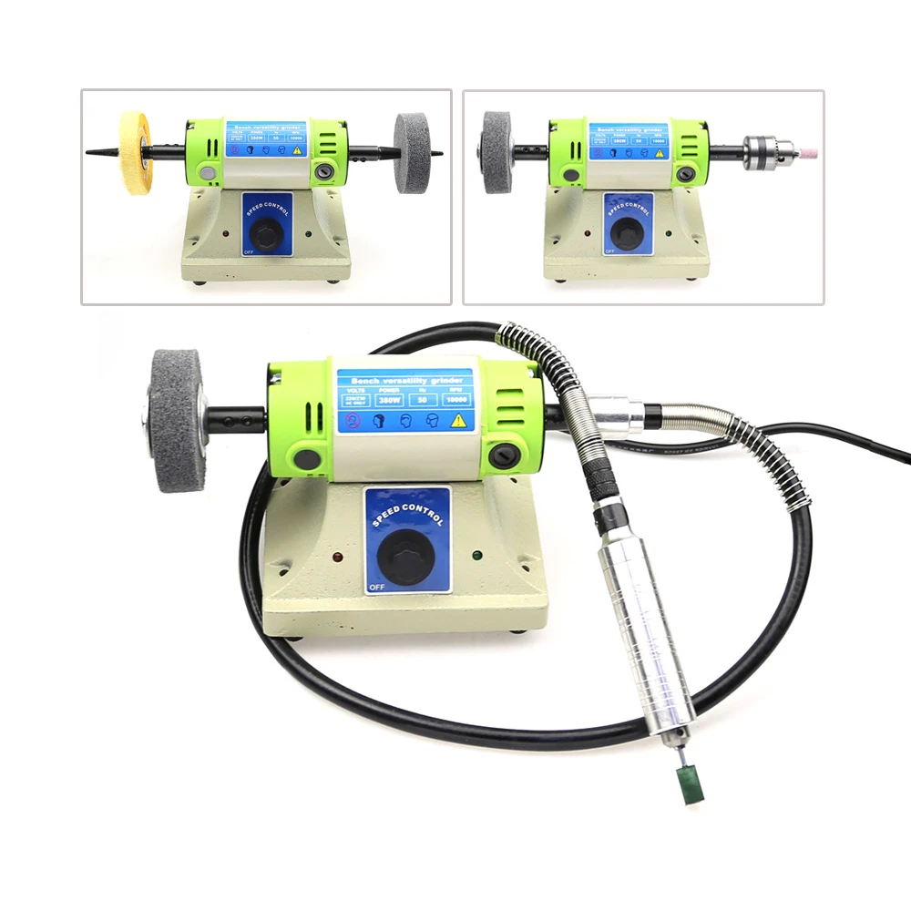 350W 220V Multipurpose Bench Grinder Polishing Machine Kit for Jewelry