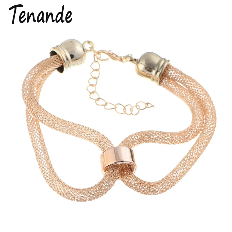 Tenande New Punk Bohemian Alloy Knotted Twisted Small Circle Bracelets &amp Bangles for Women Cuff Jewelry Accessories | Украшения и