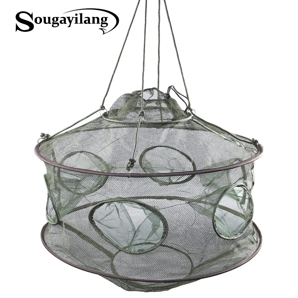 Folding Rede Fishing Net Crawfish Mesh Fishing Network Casting Shrimp