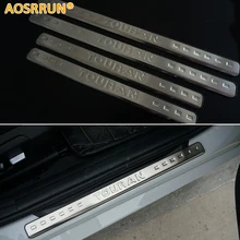 AOSRRUN для Фольксваген Touran 2004-2013 Накладка из нержавеющей стали на порог автомобильный Стайлинг автомобильные аксессуары