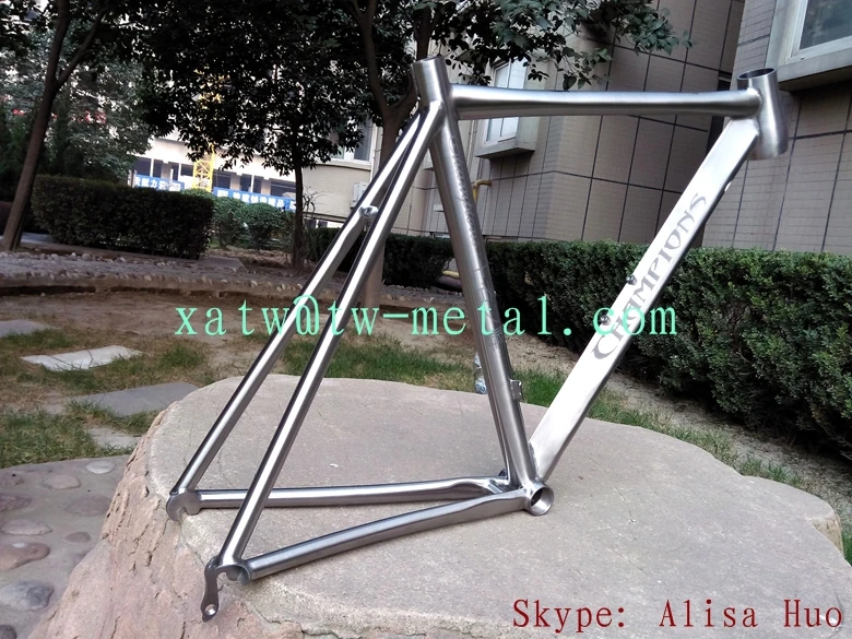 Top new design!! titanium road bike frame with taper head tube 5