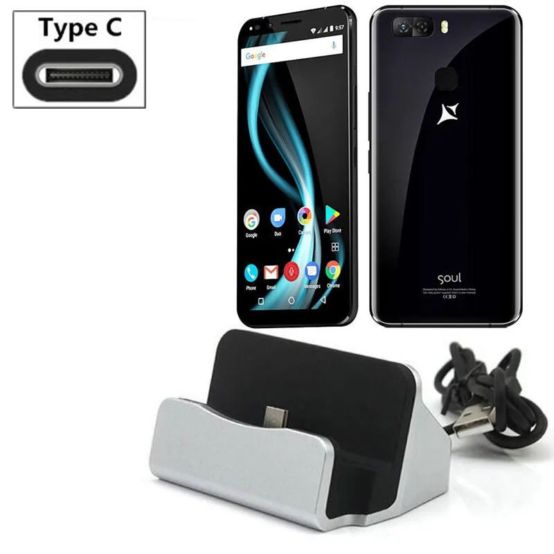 

Desktop Data Sync Type-C USB Cable Dock Charger Station For Xiaomi MI 9 8 Allview X4 Soul Infinity Plus L N S Charging Adapter