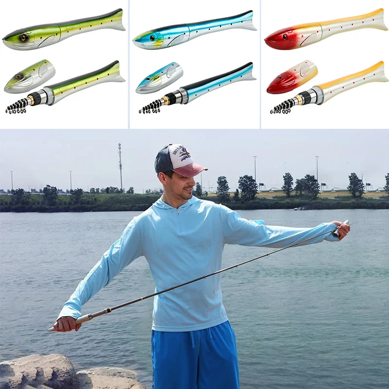 

protable mini adjustable Fishing Rod Pole Carbon 1.6m Pond Sport Angler Fishing Gear Reservoir Outdoor Fishing Accessories Sea