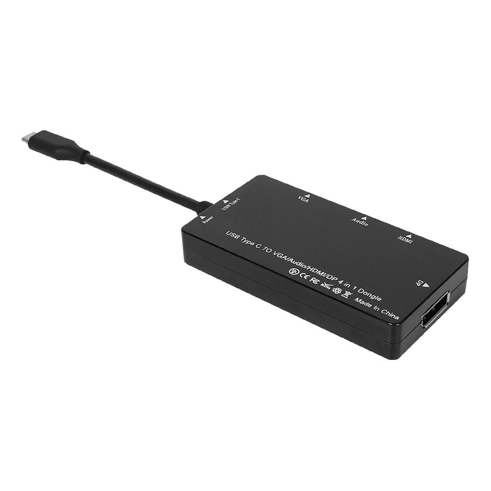 4 в 1 USB 3 Тип C для VGA + HDMI DP адаптер конвертер кабель с аудио выходом MacBook Air Pro|Кабели