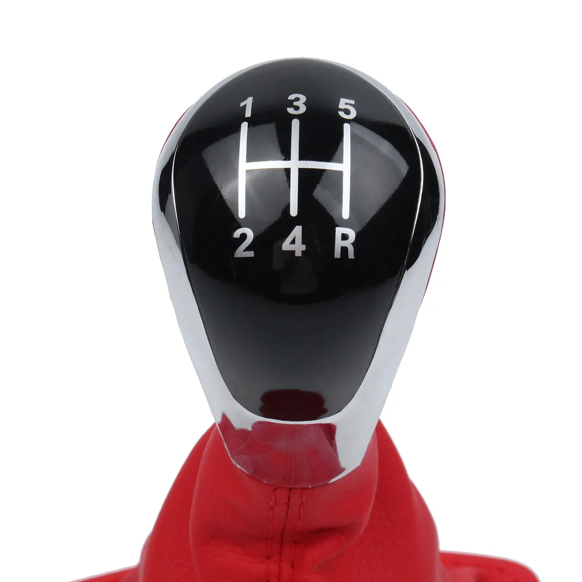  5 Speed Car Gear Shift Knob With Boot Red Gear Shift Collars Dustproof Cover for GEELY British 2009