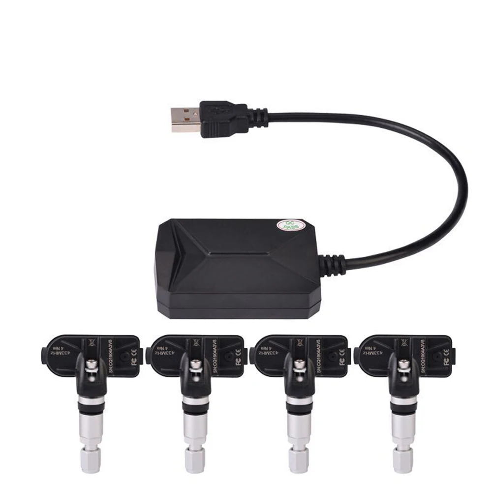 USB автомобильный TPMS монитор давления в шинах Система сигнализации/Android навигация контроль давления в шинах/Беспроводная передача TPMS