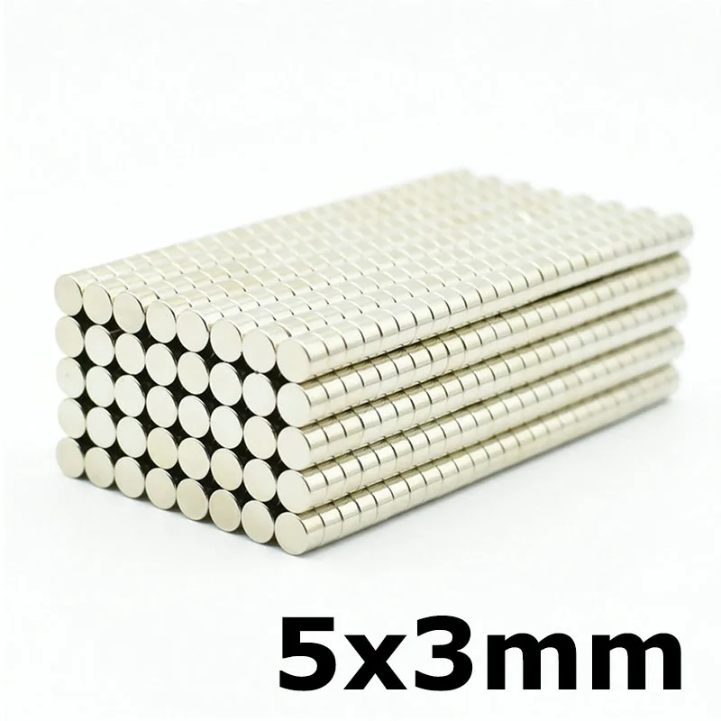 

Strong Neodymium Magnet Disc 5x3 Micro Fridge Magnets Small Round Aimant Super Stainless Mini Magnes Home School Office Use