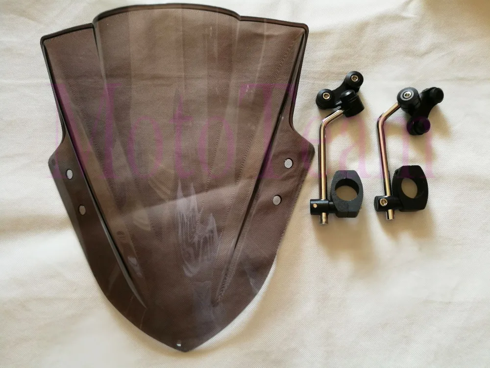 

Now Universal Motorcycle Windshield Windscreen With 7/8" Or 1" Handlebar For Kawasaki Vulcan S ER-4N ER4N ER-6N ER6N