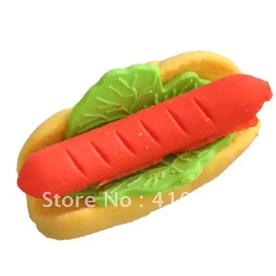 

HOT DOG eraser wholesale retail discount hamburger eraser for children school stationery eraser children gift