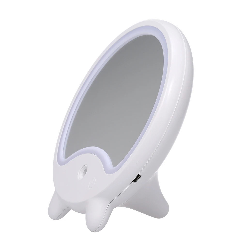 2-в-1 зеркало для макияжа светодиодный освещенные макияж зеркало увлажнитель Нежный зеркало зарядка через usb с подсветкой личный Макияж для Красота