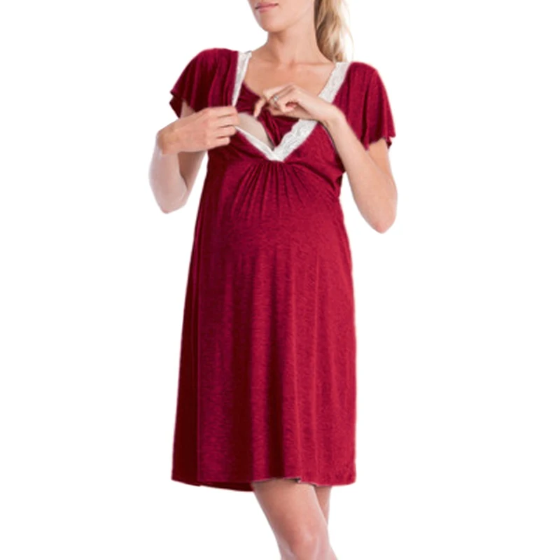 

Fashion Breastfeeding Dress For Pregnant Women Emotion Moms Maternity Clothes Pregnancy Dress Clothing Summer Nursing Dress