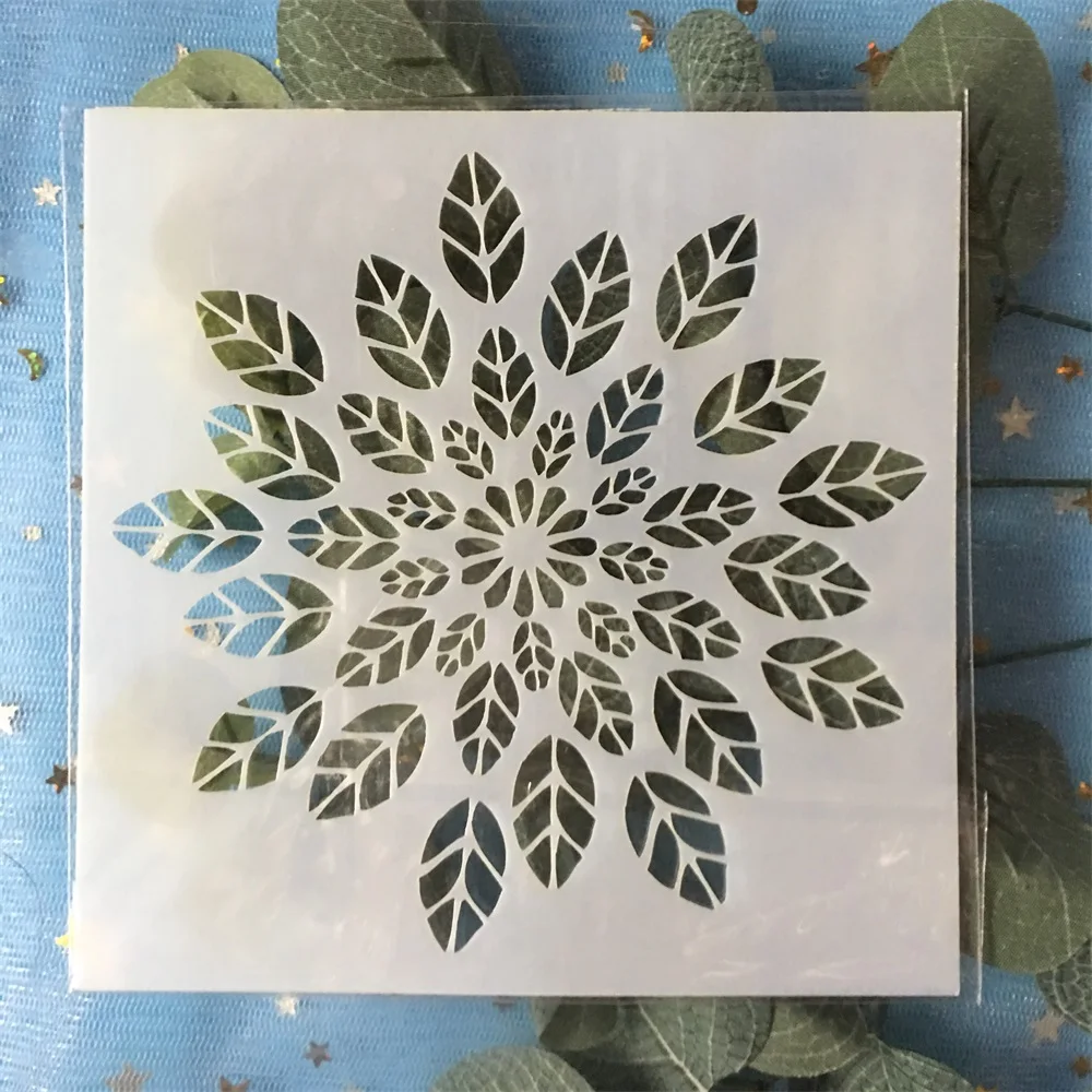 

2019 13cm Leaves DIY Layering Stencils Wall Painting Scrapbook Coloring Embossing Album Decorative Card Template