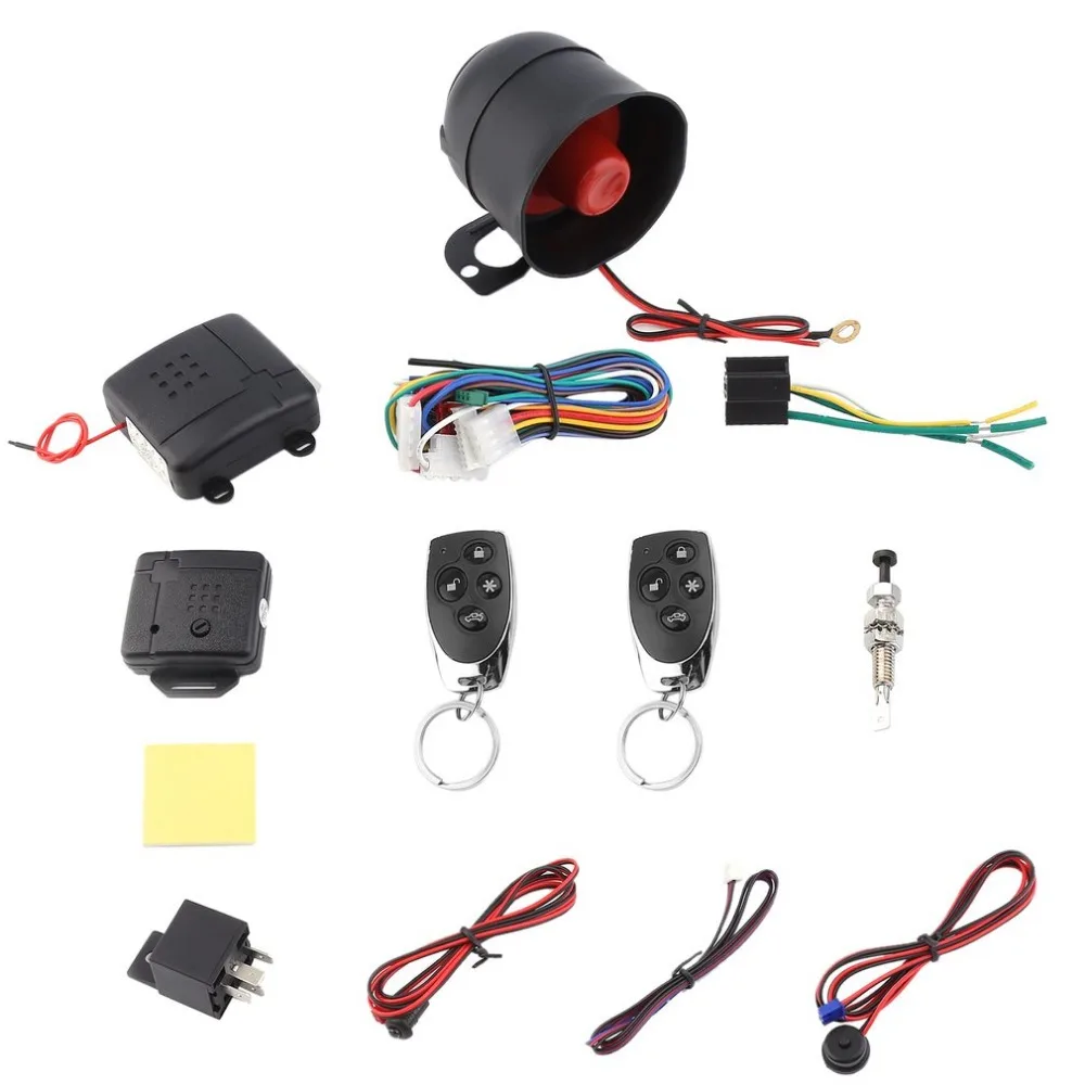 

Universal 1-Way Car Alarm Vehicle System Protection Security System Keyless Entry Siren + 2 Remote Control Burglar
