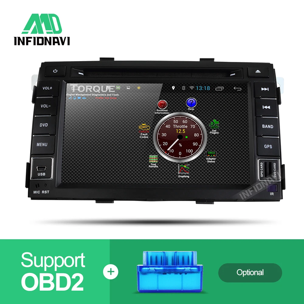 Cheap Infidnavi ZLSLT7071 2G+32G android 7.1 car dvd for kia sorento 2009 2010 2011 2012 2 din in dash car stereo gps nagavition 3