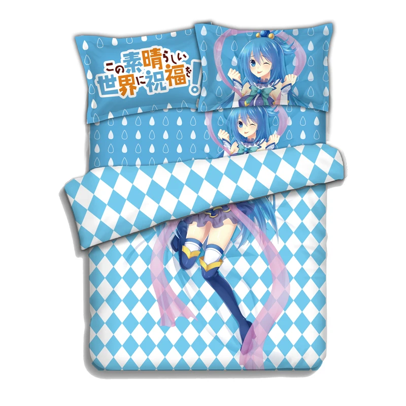 

Anime Kono Subarashii Sekai ni Shukufuku wo! Bed sheets Bedding Sheet Bedding Sets Comforter Sets Quilt Cover Pillow Case 4PCS