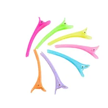 10 шт. профессиональные разноцветные пластиковые утки зубы бант заколка для волос парикмахерская шпилька аксессуары для крокодилов шпилька противоскользящая