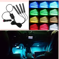 2017 LED автомобилей Атмосфера Подсветка Музыка Сенсор для Гольф MK4 Lada BMW E36 SsangYong Audi A4 B5 Suzuki Mitsubishi L200 Интимные аксессуары