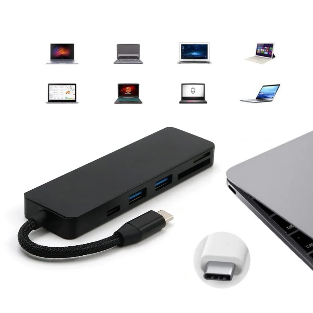 Multifunction USB 3.1 Type-C Hub TF Card Reader Type C To USB Converter High Speed USB 3.0 Splitter Hub Adapter For Macbook Multifunction USB 3.1 Type-C Hub TF Card Reader Type C To USB Converter High Speed USB 3.0 Splitter Hub Adapter For Macbook