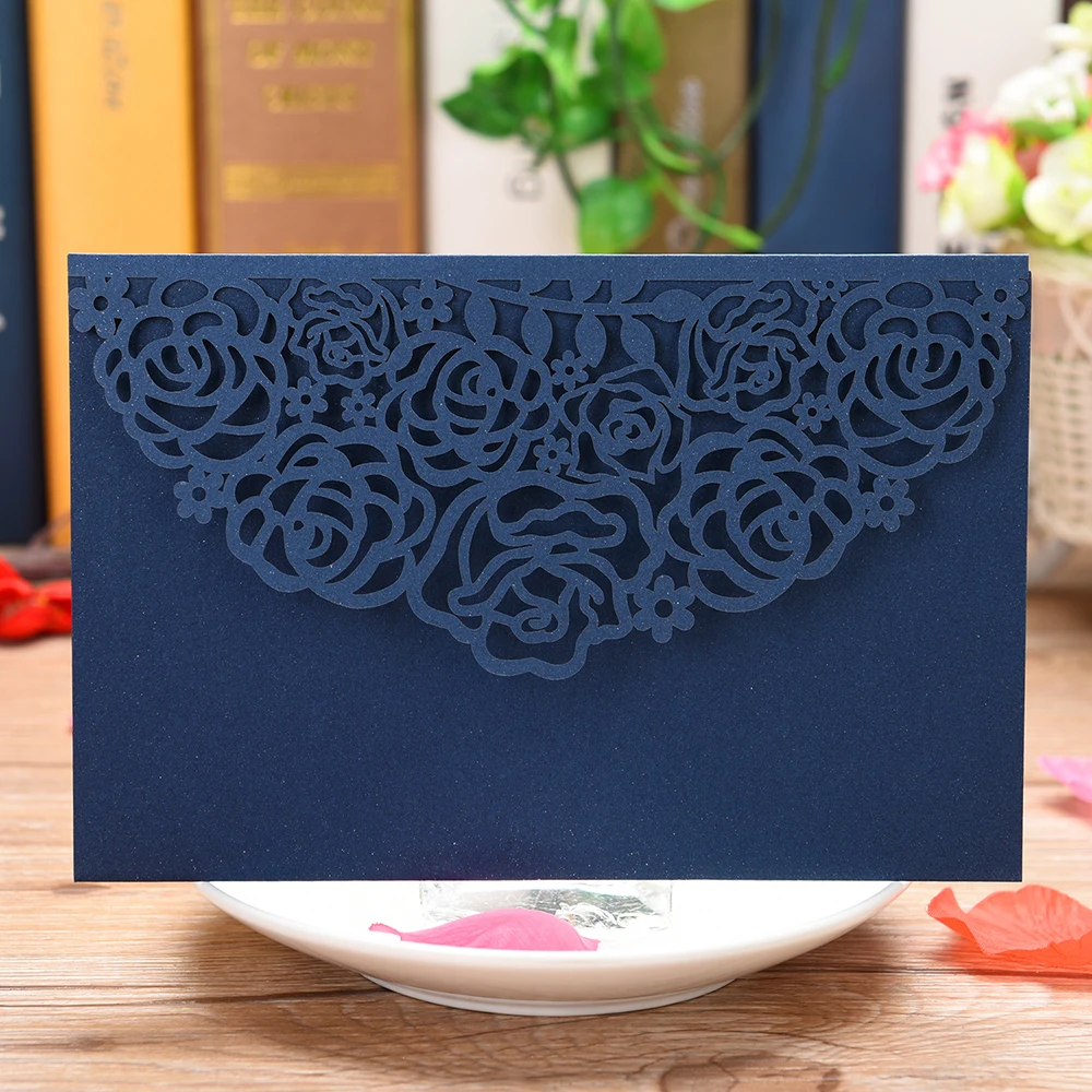  Laser Cut Wedding Invitations Kit set with RSVP cards and Envelopes for WeddingBirthday PartiesBaby - 33040727984