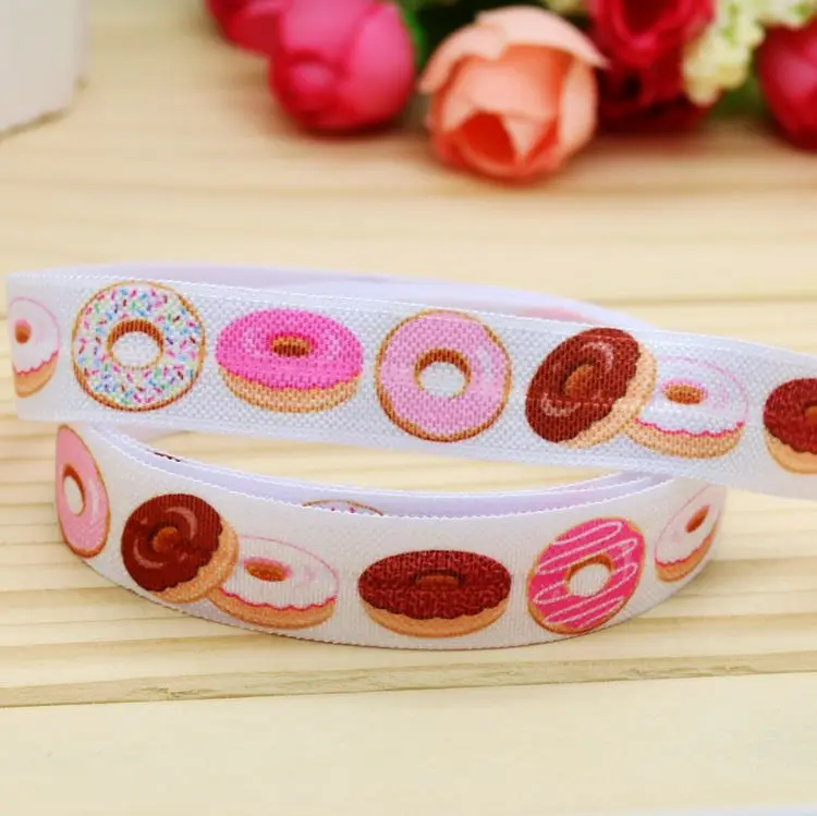 5/8'' Free shipping Fold Elastic FOE cupcake printed headband headwear hairband diy decoration wholesale OEM P5292 | Дом и сад