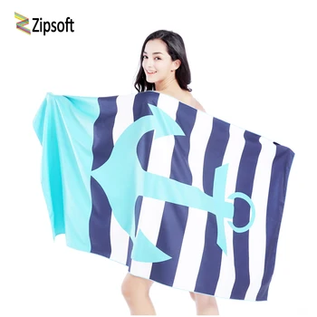 

Beach towel Microfiber Swimming towels Traveling Quick dry Sports Bath Camping Outdoor Zipsoft Brand Printed Blue Christmas gift