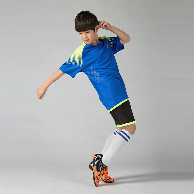 2016 2017 Kid's customized soccer jerseys children soccer suits boy's