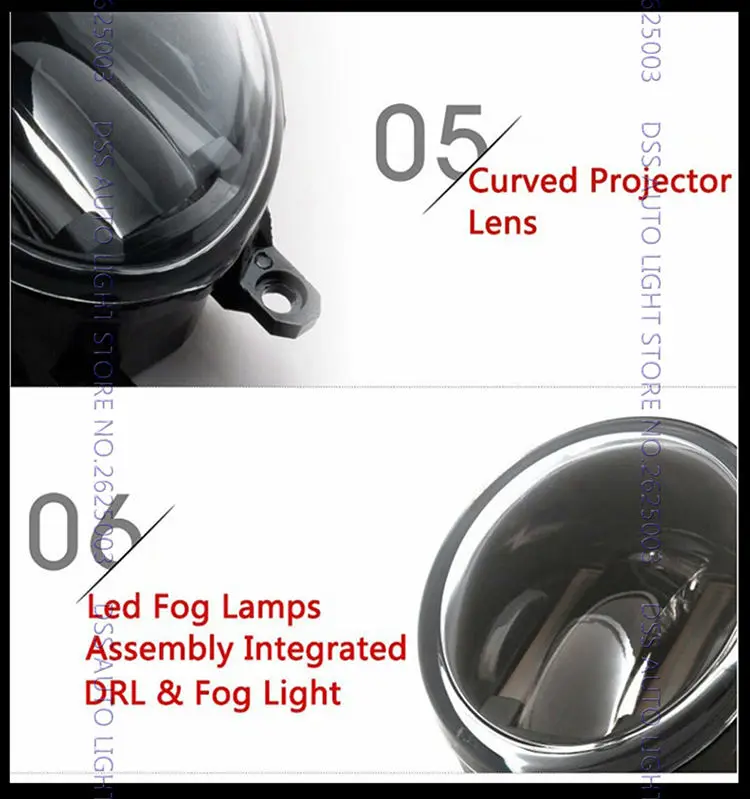 for Nissan Round Yellow White Auto Car Trucks DRL Daytime Fog Light For X-trail TIIDA hatch-back  TIIDA Sedan Murano Livina X-GEAR Sylphy Quest (4)