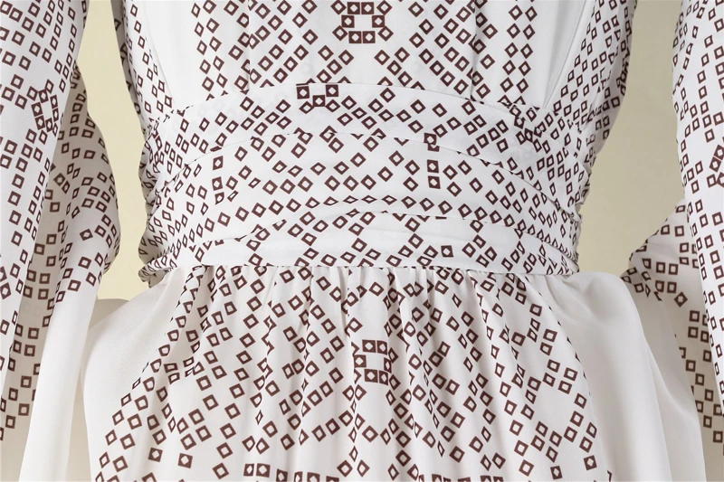Белое богемное шикарное женское платье шифоновое сексуальное платье с v-образным вырезом и расклешенными рукавами винтажное Элегантное повседневное вечернее платье