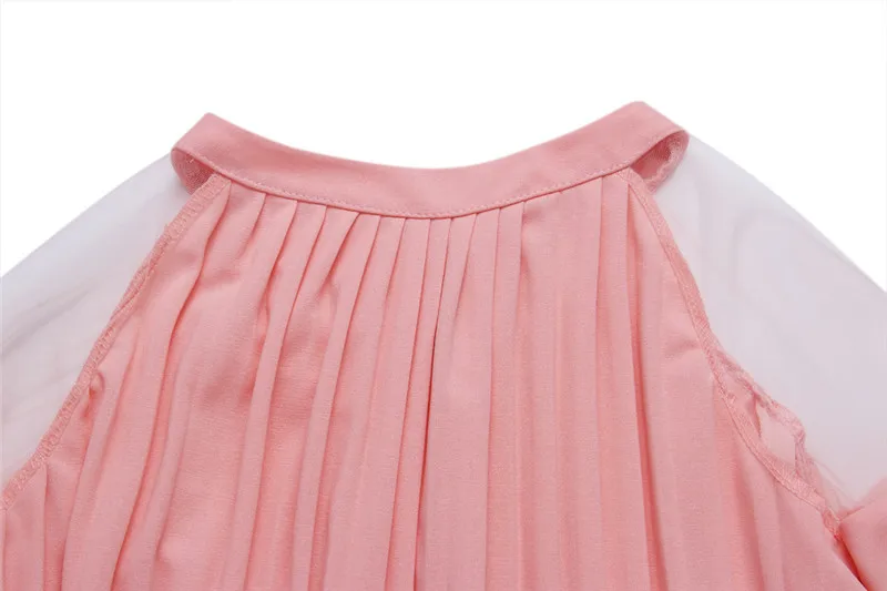 fashion pearls beading chiffon loose dress-9