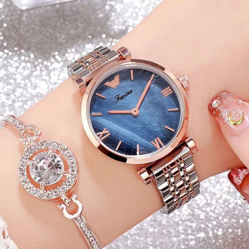 

New Women Watches Women Fashion Rose Gold Dress Watch Women Stainless Steel Casual Ladies Watch relojes para mujer montre femme