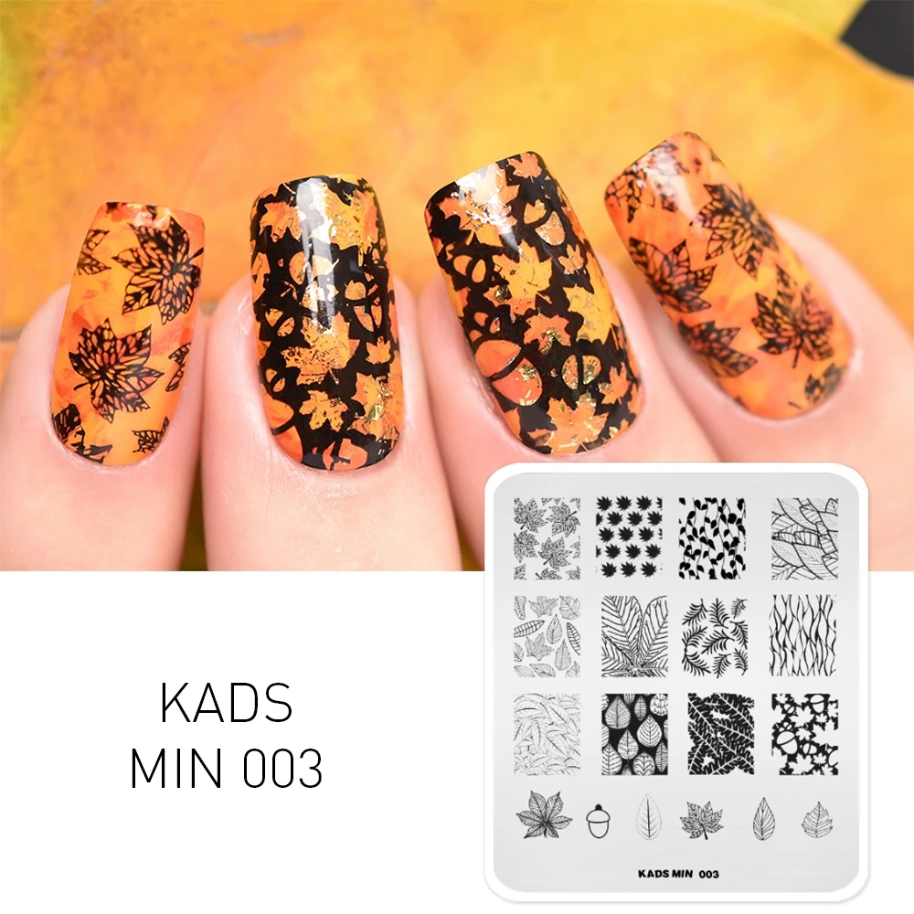 Kads Nail Stamping Plate Leaves Nails Art Stamp Templates For Nail Gel  Polish Nail Art Tools Manicure - Nail Templates - AliExpress