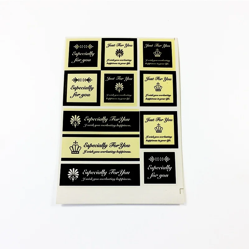 

110Pcs/lot 'Especially For You' Black Yellow Seal Sticker Kraft Paper Material Sticker DIY Multifunction Handmade Gift Sticker