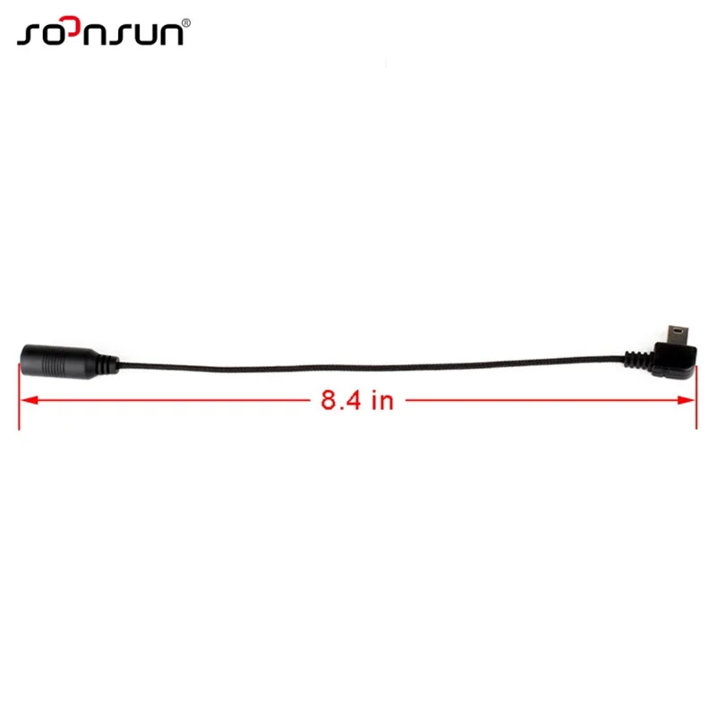 SOONSUN 3,5 мм микрофонный адаптер стерео микрофон мини USB кабель передачи данных Адаптер для GoPro Hero 4/3+/3 Внешний микрофонный кабель