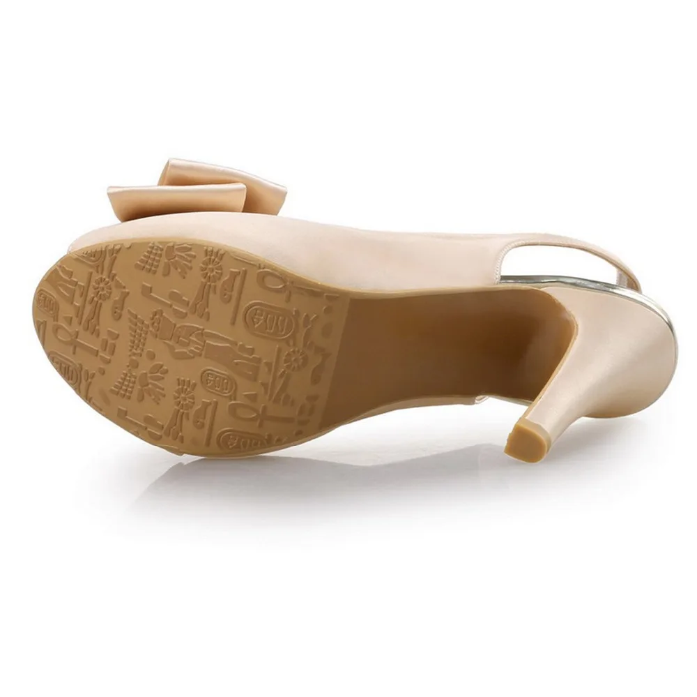 Vicone Or Doux V488661 noeud Toe Peep Talons Papillon Casual Femmes automne Printemps Z6ZPHr