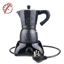 Черный кофе Moka горшок поставляется с электрической плитой Подарочная коробка набор Алюминиевый кофейник 240 мл