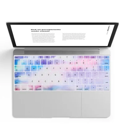 Супер Kawaii крышка клавиатуры для Apple MacBook Pro 13 без сенсорной панели A1708 12 дюймов мягкая клавиатура наклейки Защита от пыли и воды - Цвет: 012