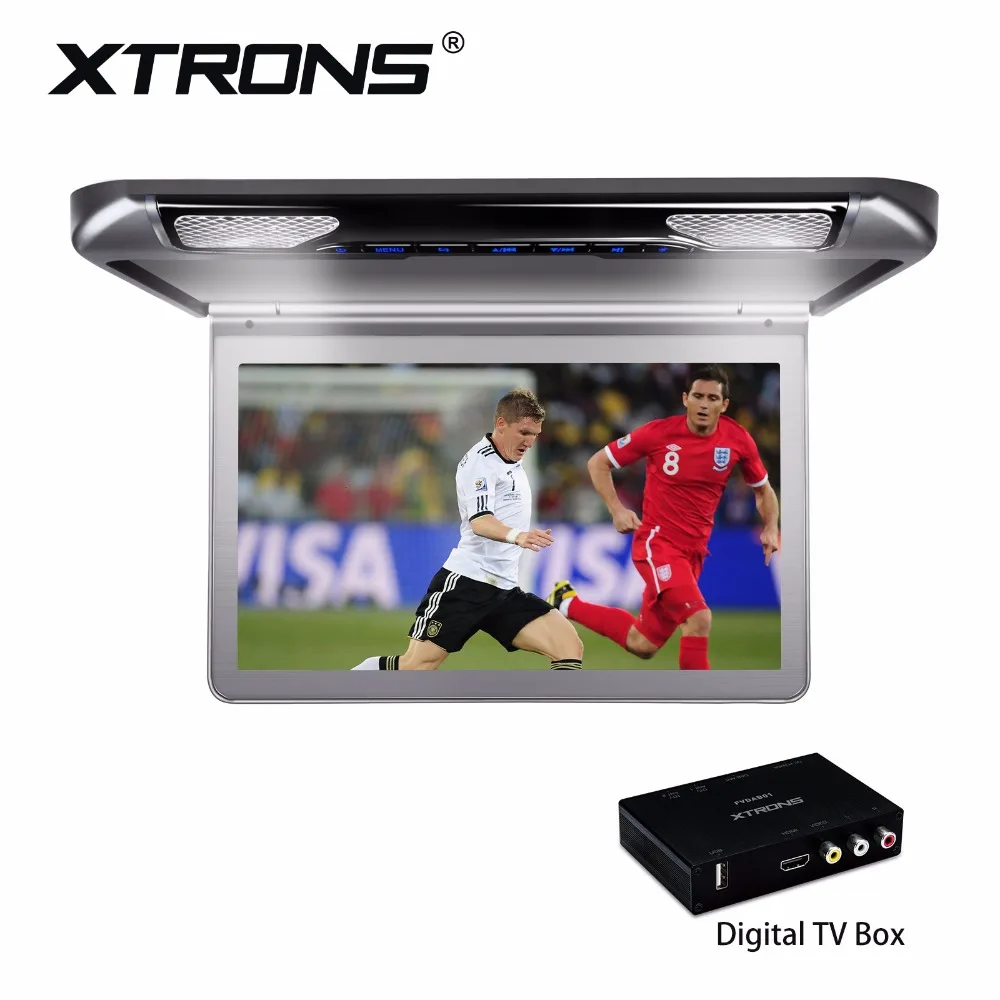 

XTRONS 13.3" Car MPV Roof 1080P Video Flip Down Slim Monitor Overhead Player USB SD HDMI + Car Digital DVB-T TV Tuner Receiver