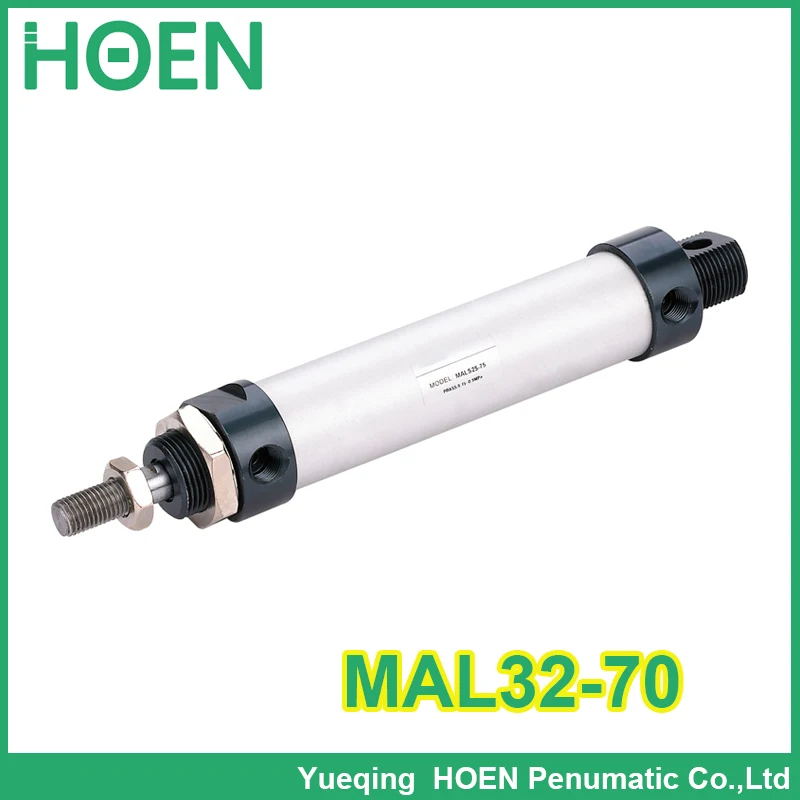 

MAL32-70 High quality double acting pneumatic small cylinders aluminum alloy 32mm bore 70mm stroke mini air cylinder