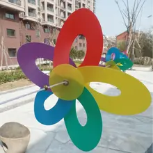 Пятилистная пластиковая ветряная мельница струнная веревка для детского сада живописное наружное подвесное украшение водостойкое колесо детские игрушки