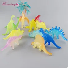 12 шт./партия, светящаяся игрушка динозавра, пластиковые игрушки для игр, светящийся свет, модель динозавра, фигурки, подарок для детей, высокое качество
