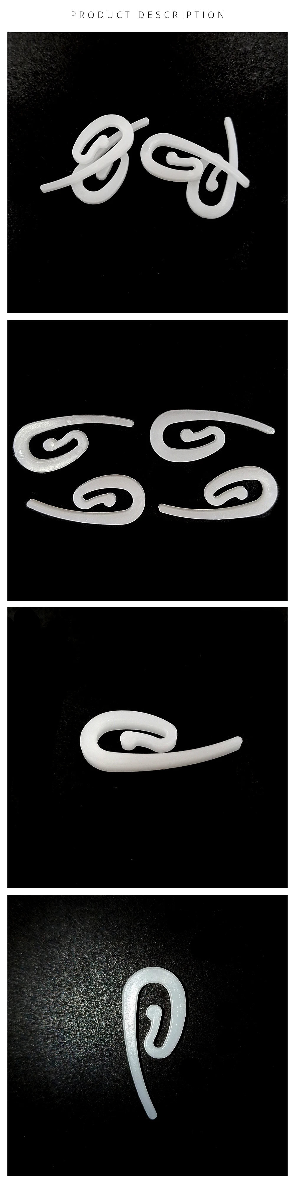 hk002 NAPEARL Small Plastic White Hooks for Tape Curtain Window Bedroom Hanging Hooks Rings Drops Modern Accessories High Quality