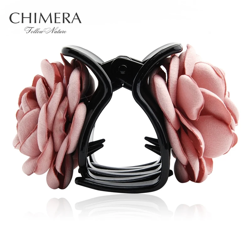 Buy CHIREMA Vintage Hair Claws Head Clips Cloth Pink