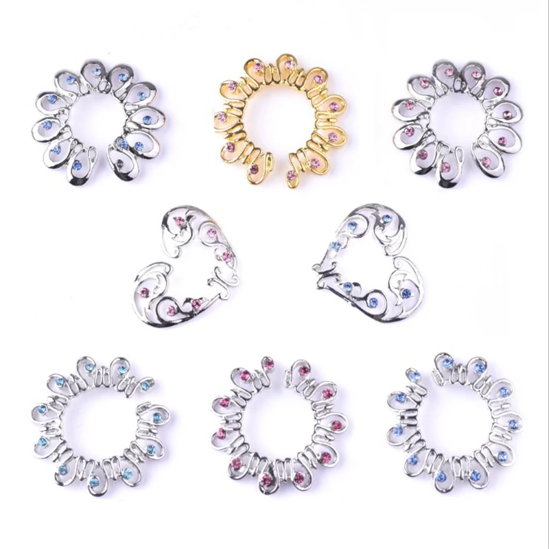 

Hot Sale Non Pierced Clip On Fake Nipple Ring Flowers Shield Cover Clamps Fashion Heart Nipple Ring Piercing Sexy Body Jewelry