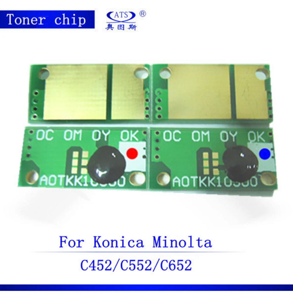 

4pcs/set reset toner cartridge chip for Konica Minolta Bizhub C450 452 C552 C652 Copier chip parts C 450 452 552