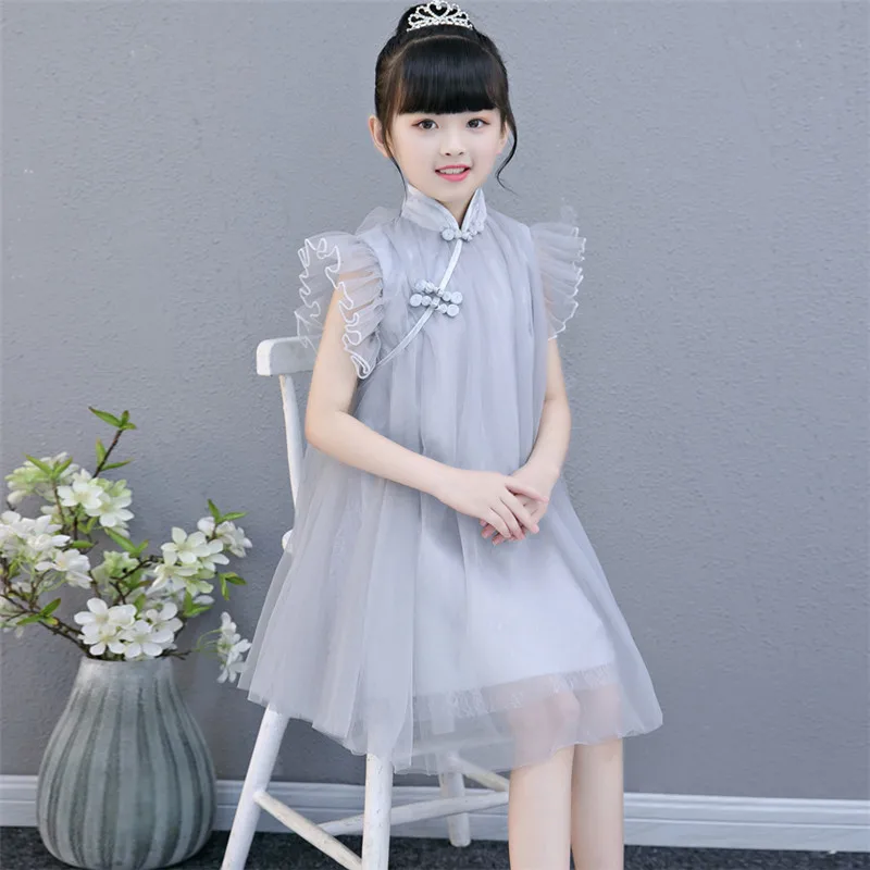

2018 Summer New Children Girls Elegant Birthday Evening Party Princess Lace Short Dress Baby Kids Piano Pageant Host Dress Wear